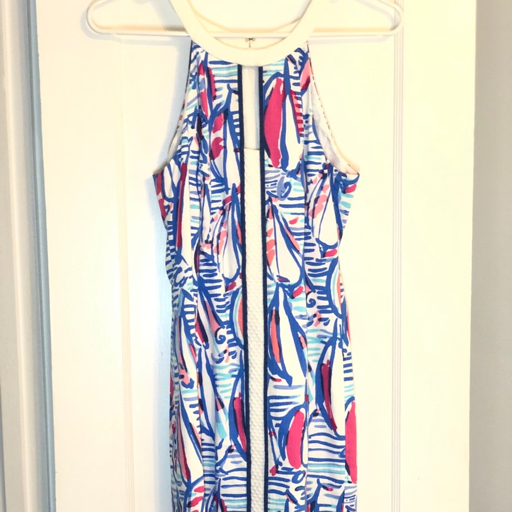 Lilly Pulitzer Pearl Shift Dress Red Right Return